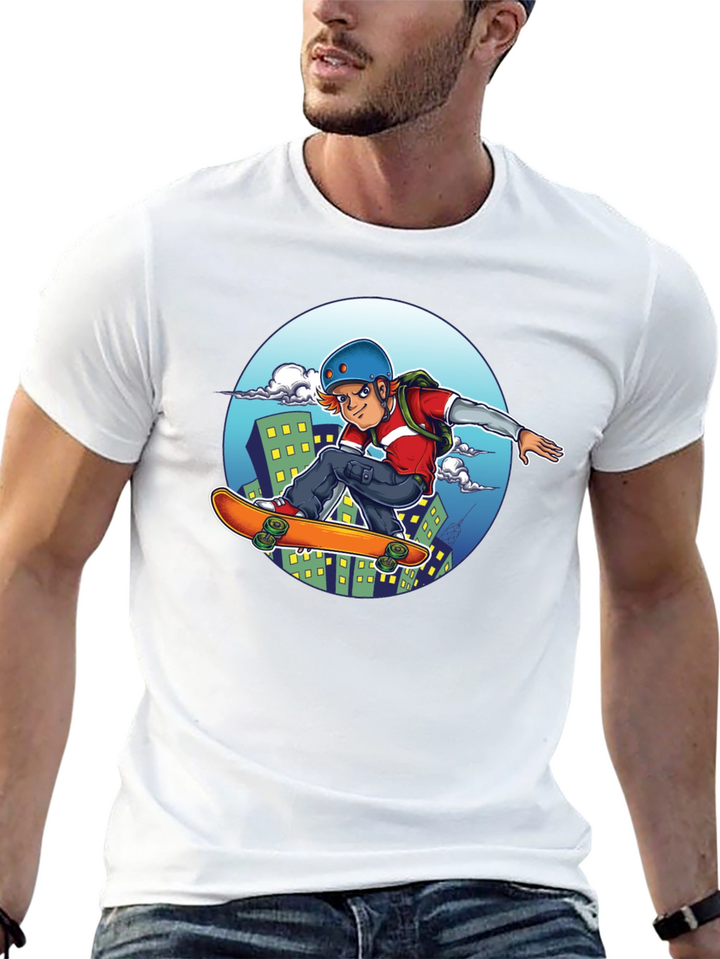 Skater Graphic T-Shirt - Black