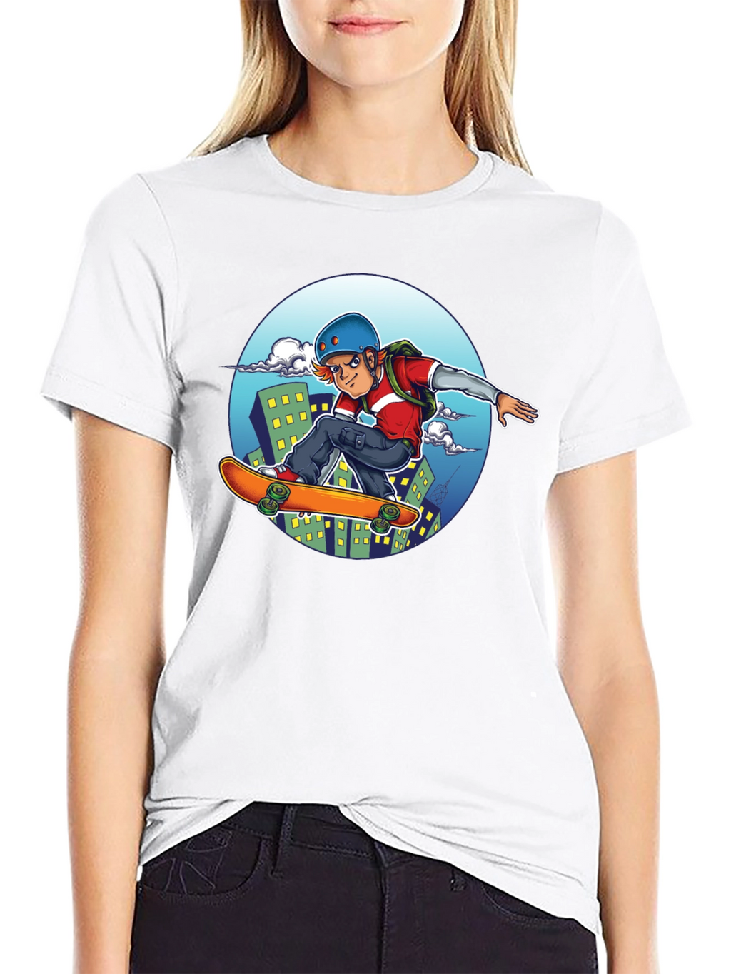Skater Graphic T-Shirt - Black