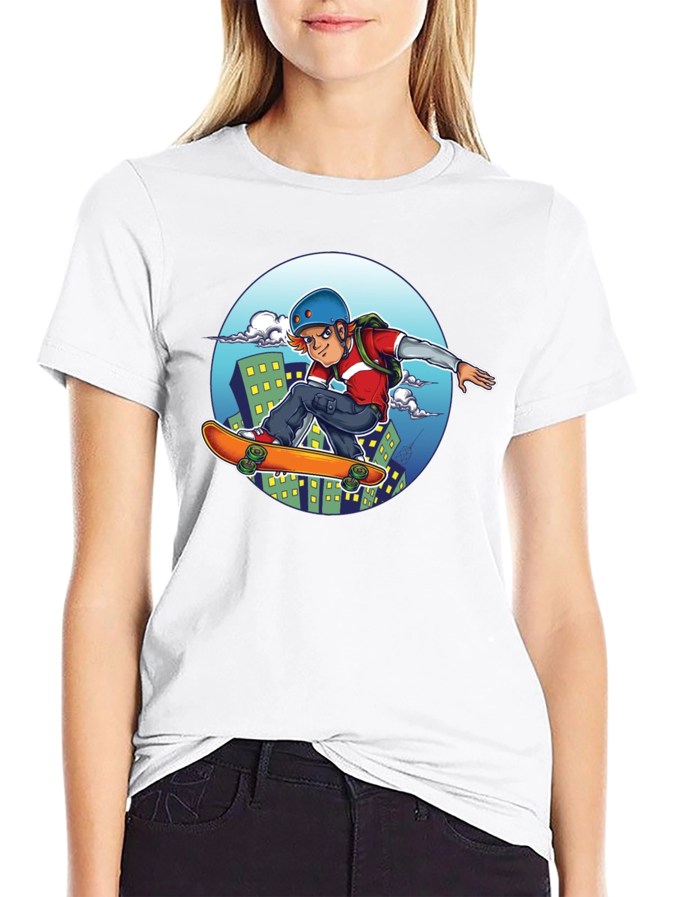 Skater Graphic T-Shirt - Black