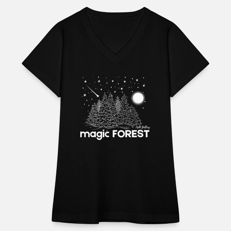 Magic forest, winter landscape