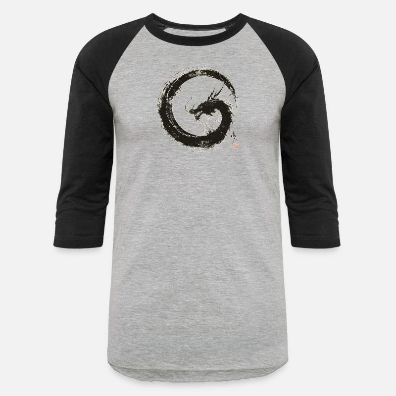 Majestic Dragon Silhouette Against Circular A