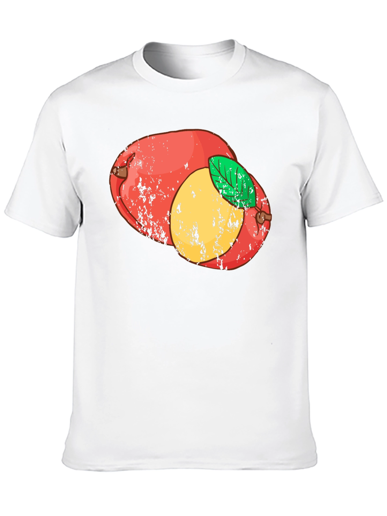 Retro Mango Graphic Tee - Black Cotton T-Shirt