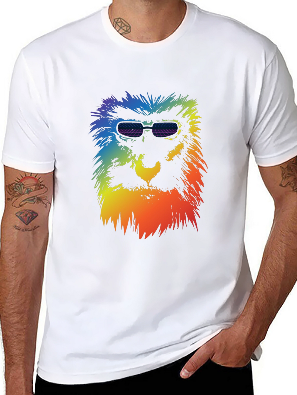 Retro Rainbow Monkey Tee