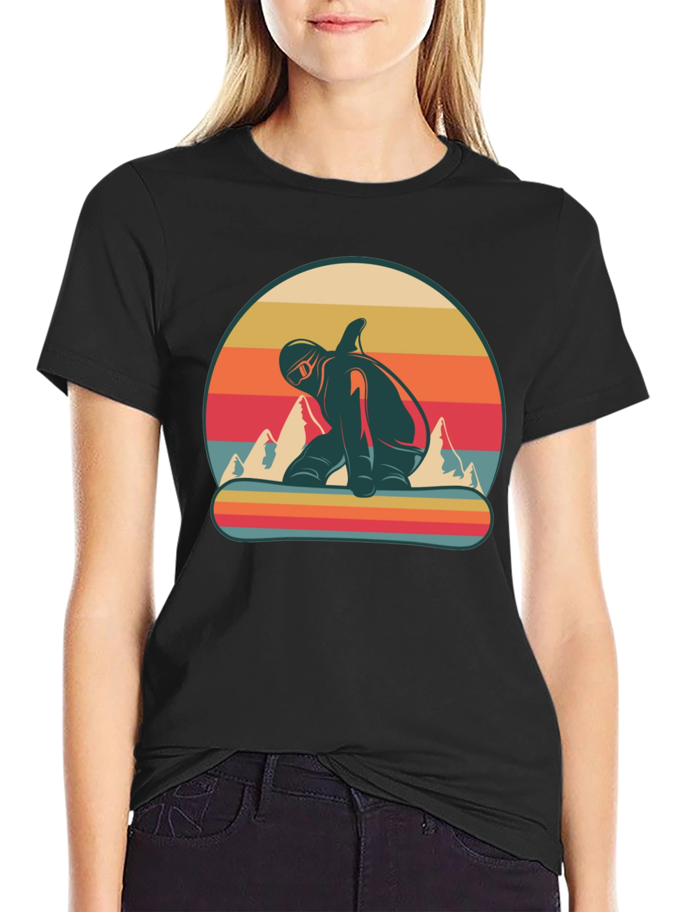 Retro Snowboarder Graphic T-Shirt - Vintage Style