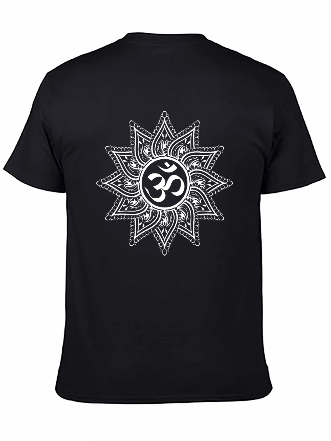 Om Mandala Graphic Tee - Black