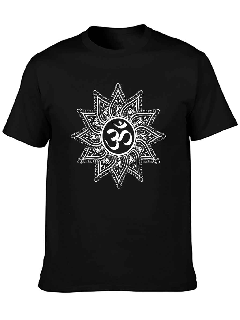Om Mandala Graphic Tee - Black
