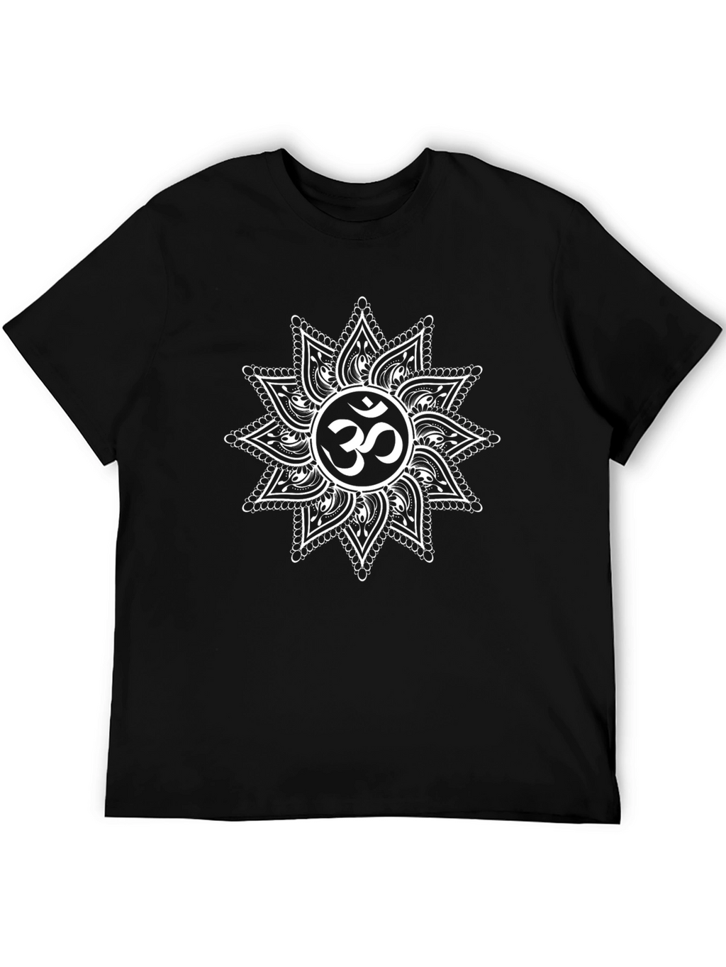 Om Mandala Graphic Tee - Black