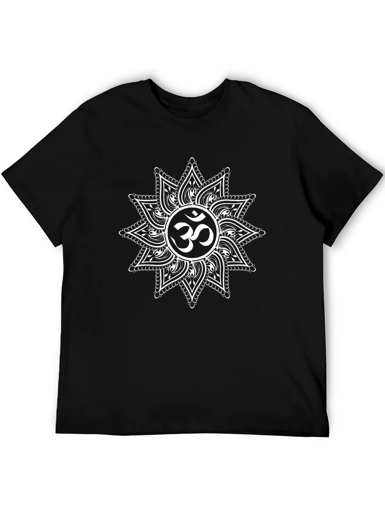 Om Mandala Graphic Tee - Black