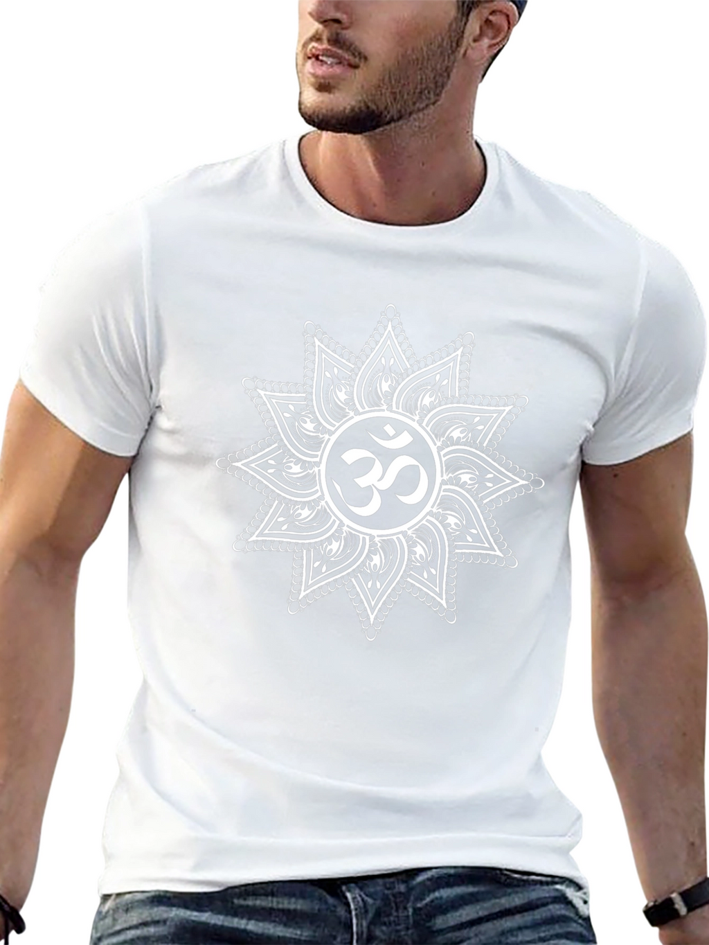 Om Mandala Graphic Tee - Black