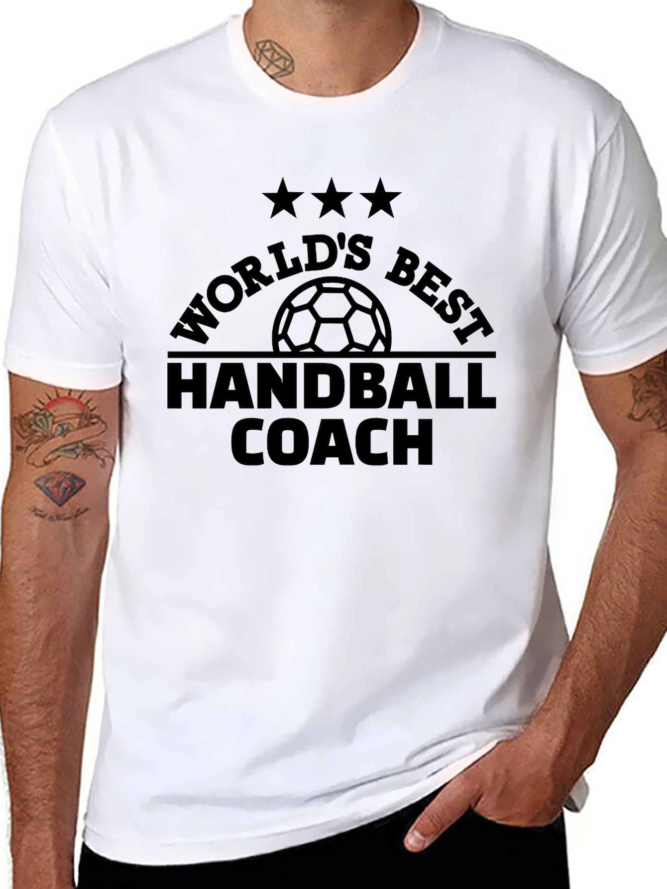 Worlds Best Handball Coach Black T-Shirt