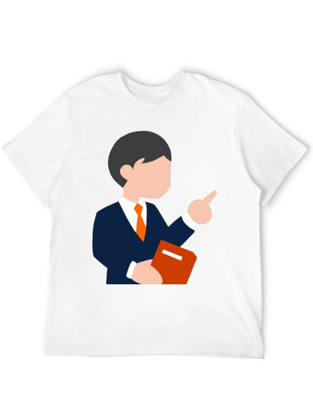 Cartoon Teacher Graphic Tee - Black T-Shirt