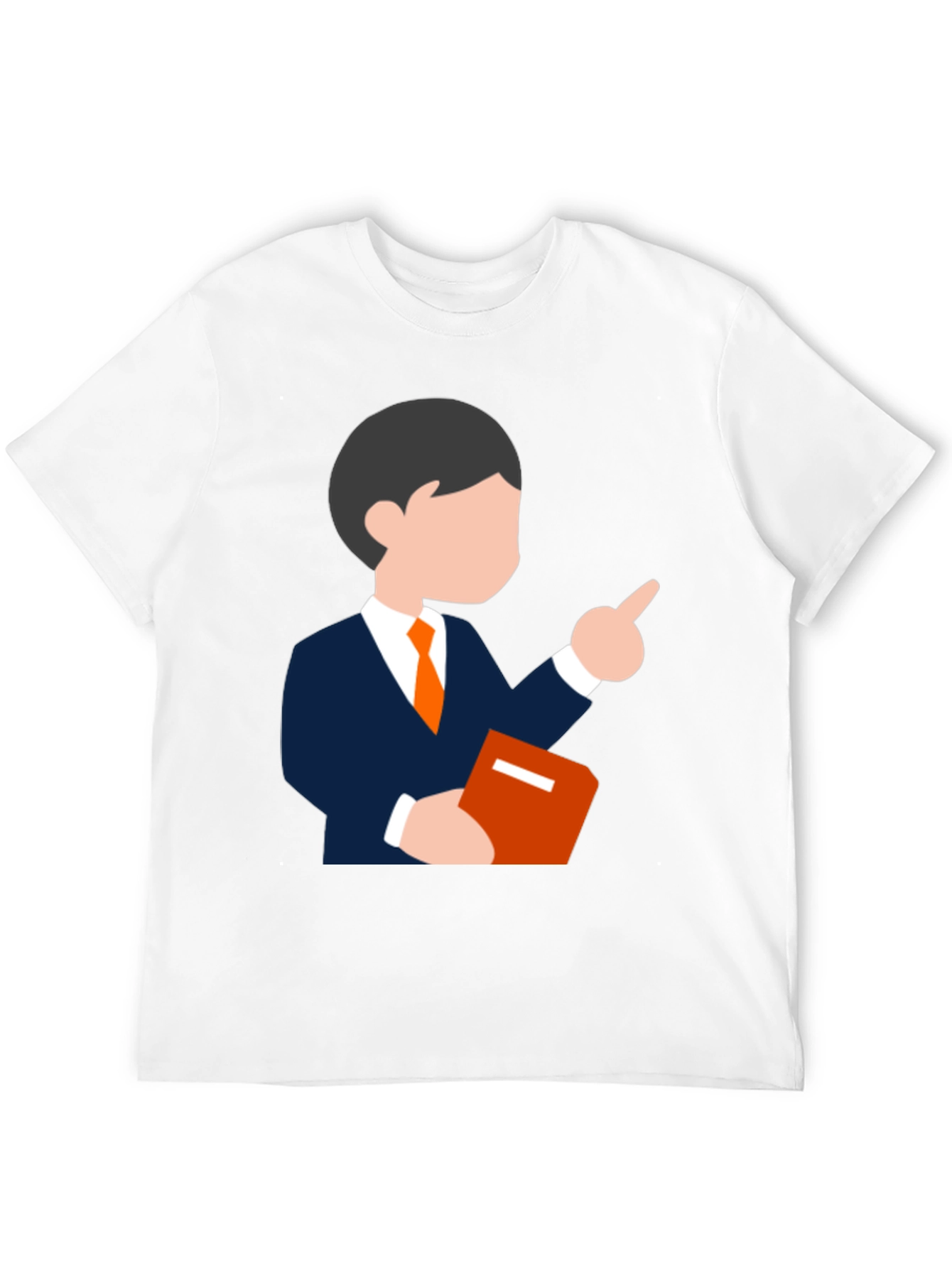 Cartoon Teacher Graphic Tee - Black T-Shirt