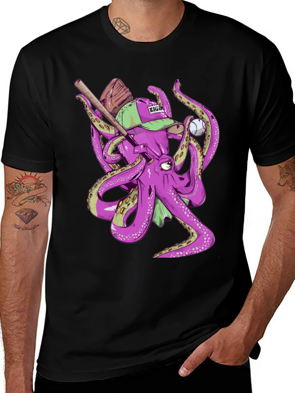 Octopus Baseball T-Shirt