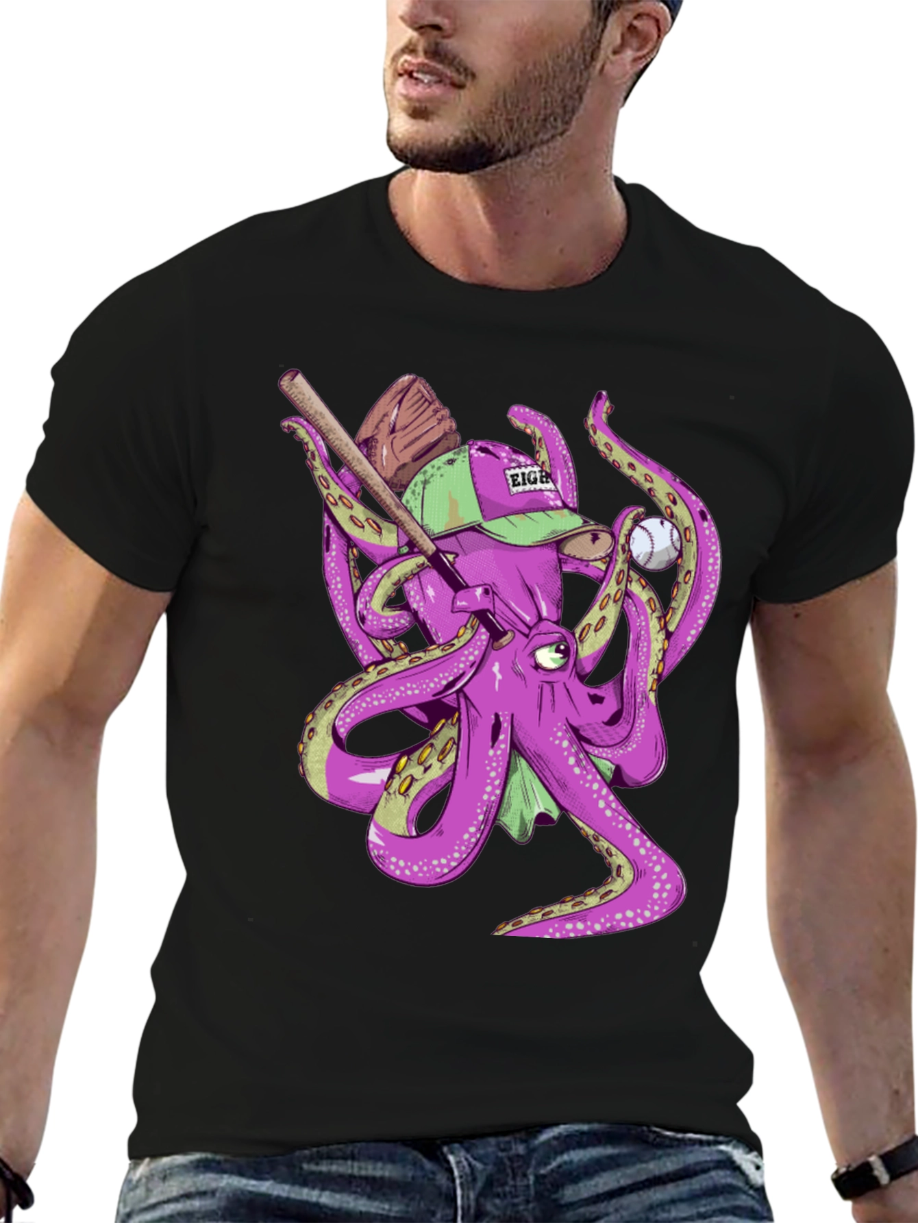 Octopus Baseball T-Shirt