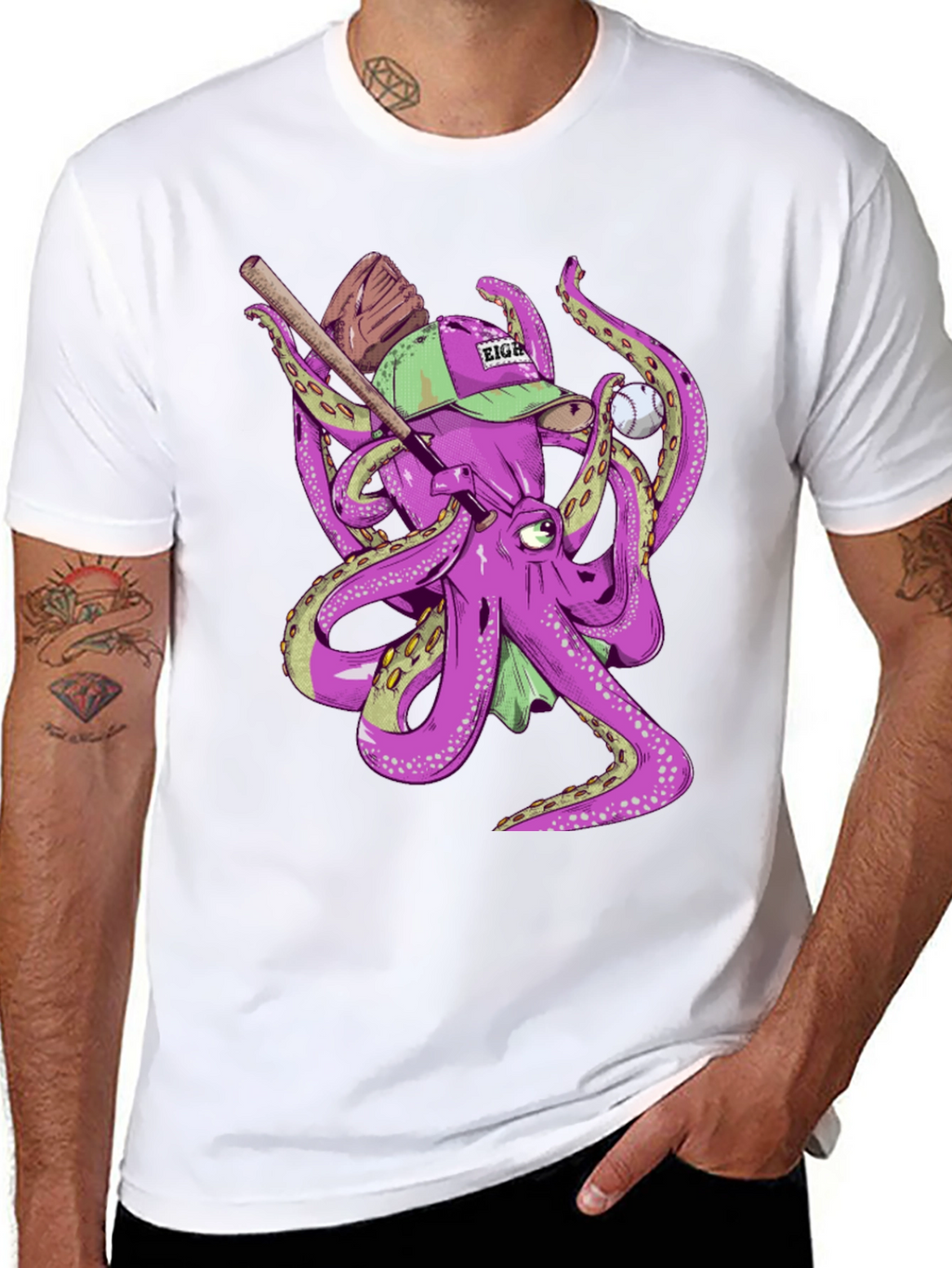 Octopus Baseball T-Shirt