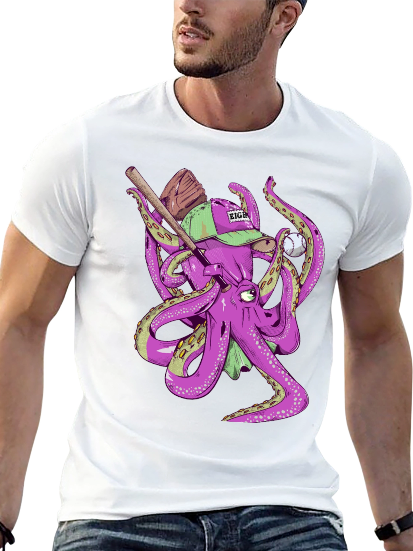 Octopus Baseball T-Shirt