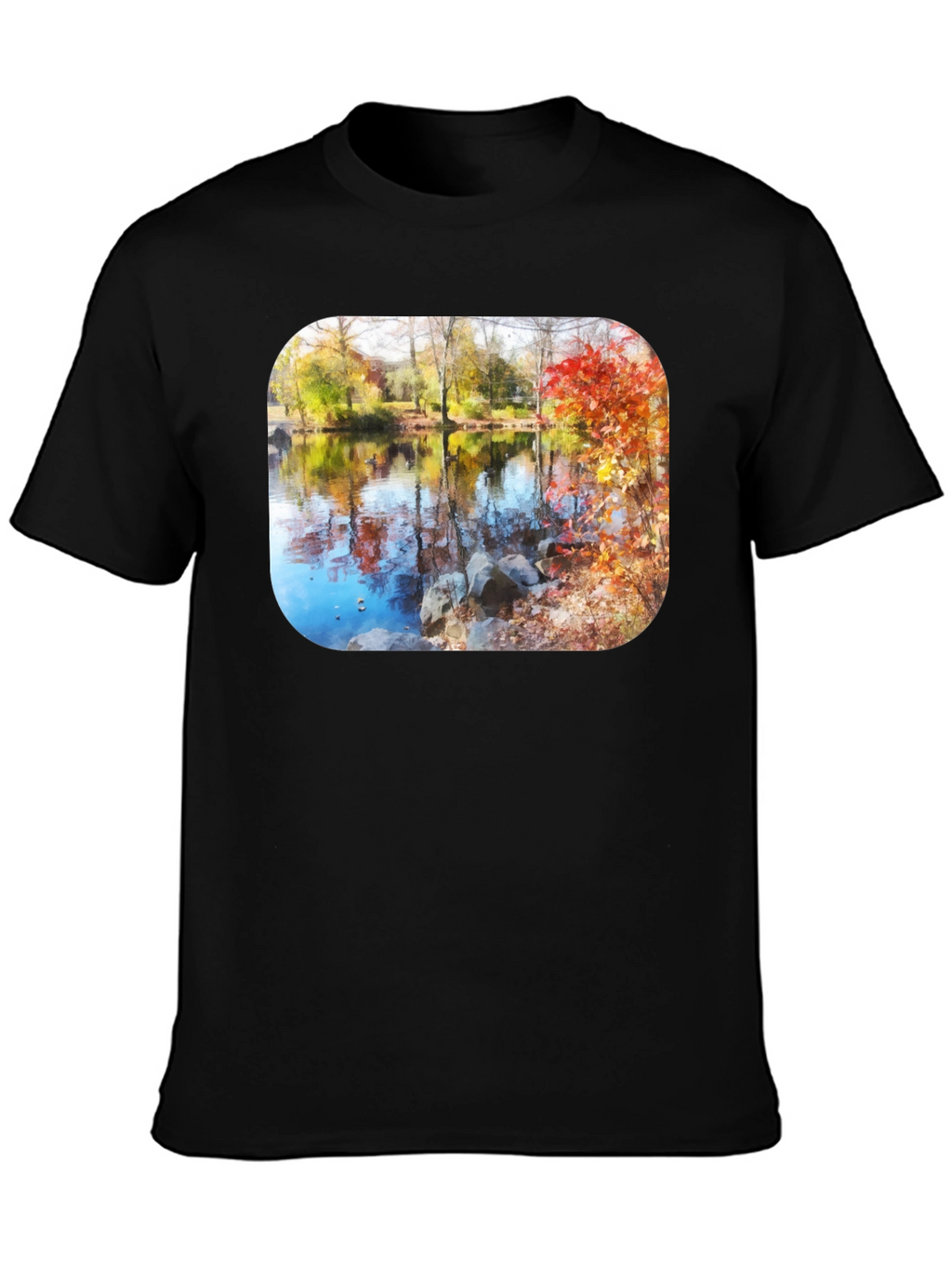 Autumn Lake Scene T-Shirt