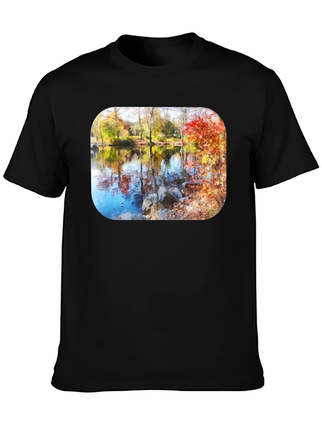 Autumn Lake Scene T-Shirt