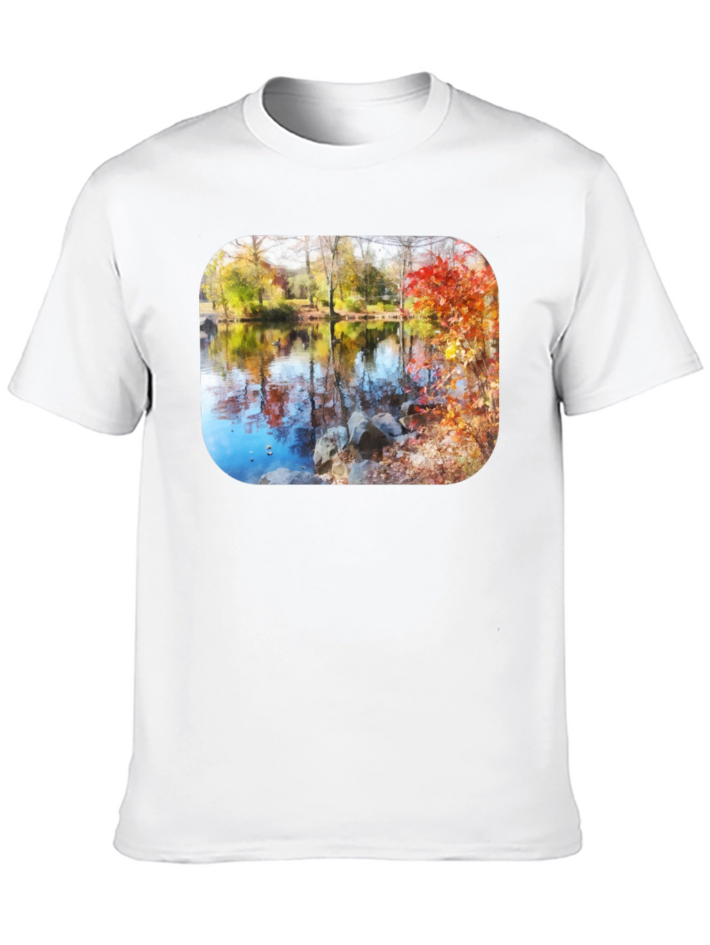 Autumn Lake Scene T-Shirt