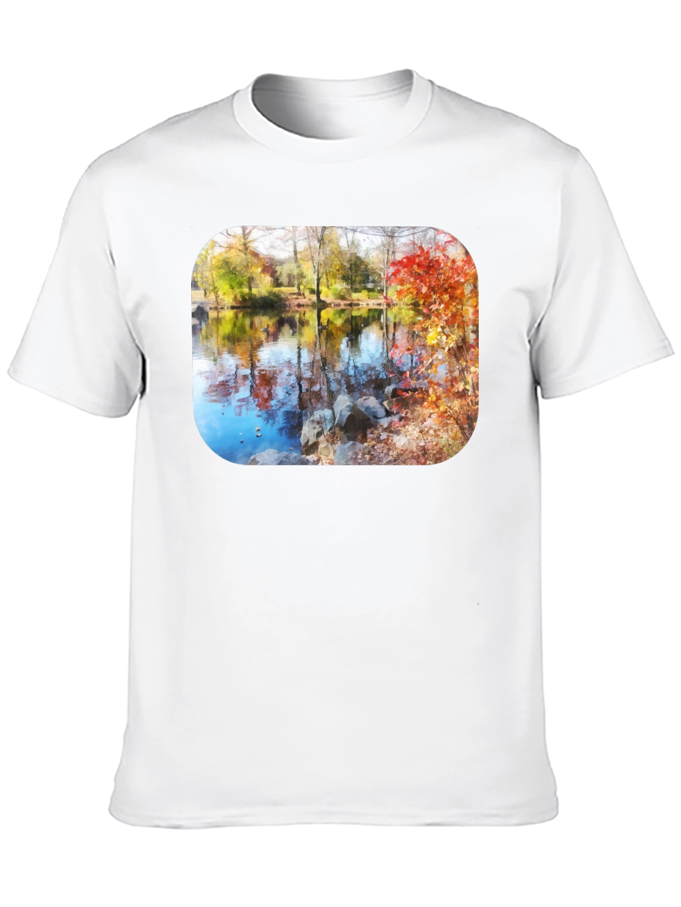 Autumn Lake Scene T-Shirt