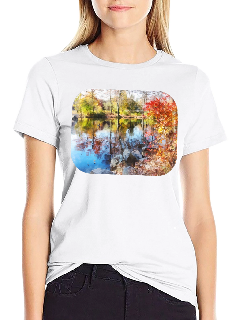 Autumn Lake Scene T-Shirt