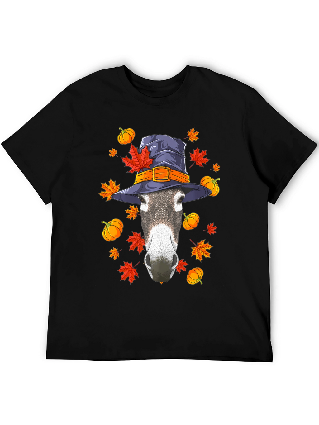 Autumn Donkey Witch Hat T-Shirt