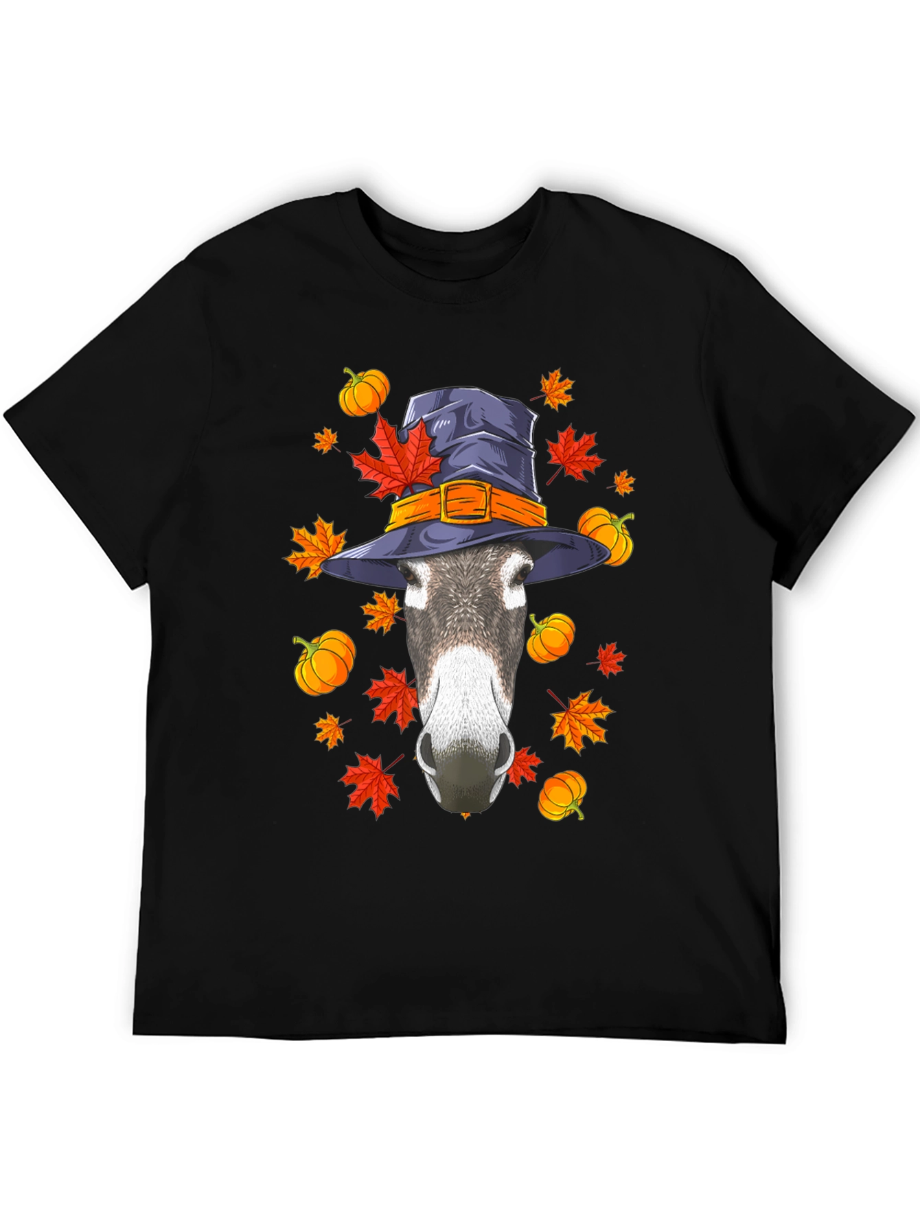 Autumn Donkey Witch Hat T-Shirt