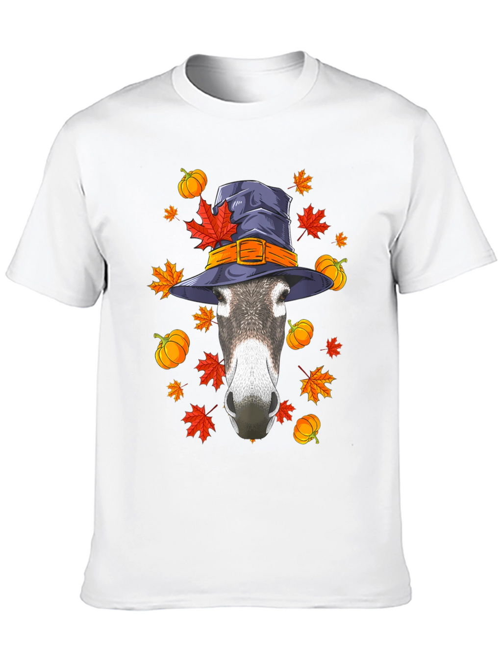 Autumn Donkey Witch Hat T-Shirt
