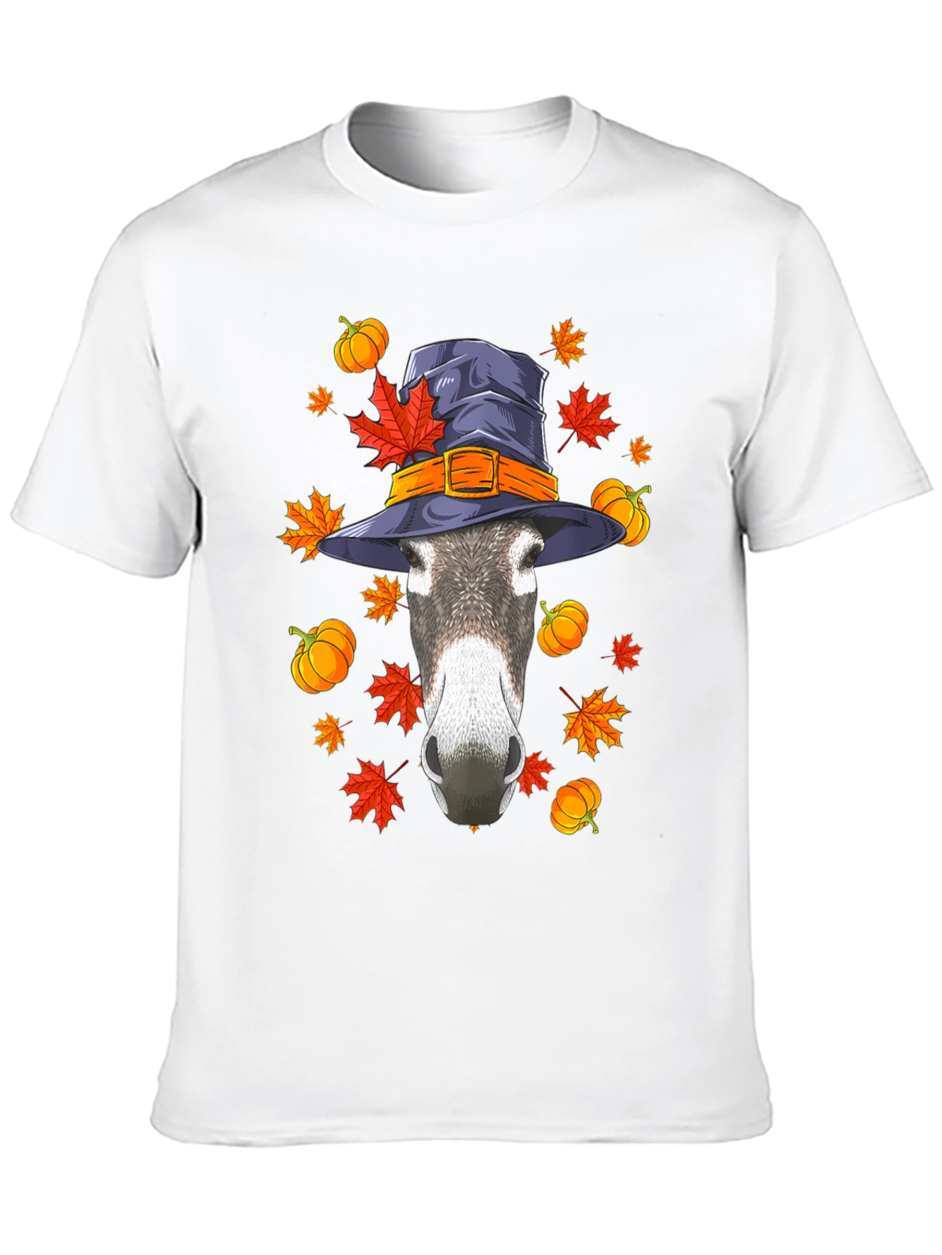 Autumn Donkey Witch Hat T-Shirt