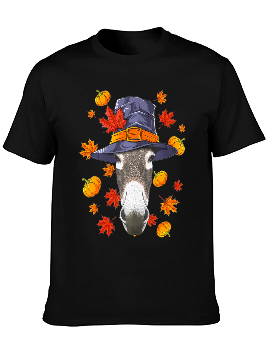 Autumn Donkey Witch Hat T-Shirt