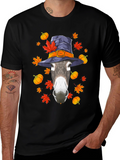 Autumn Donkey Witch Hat T-Shirt