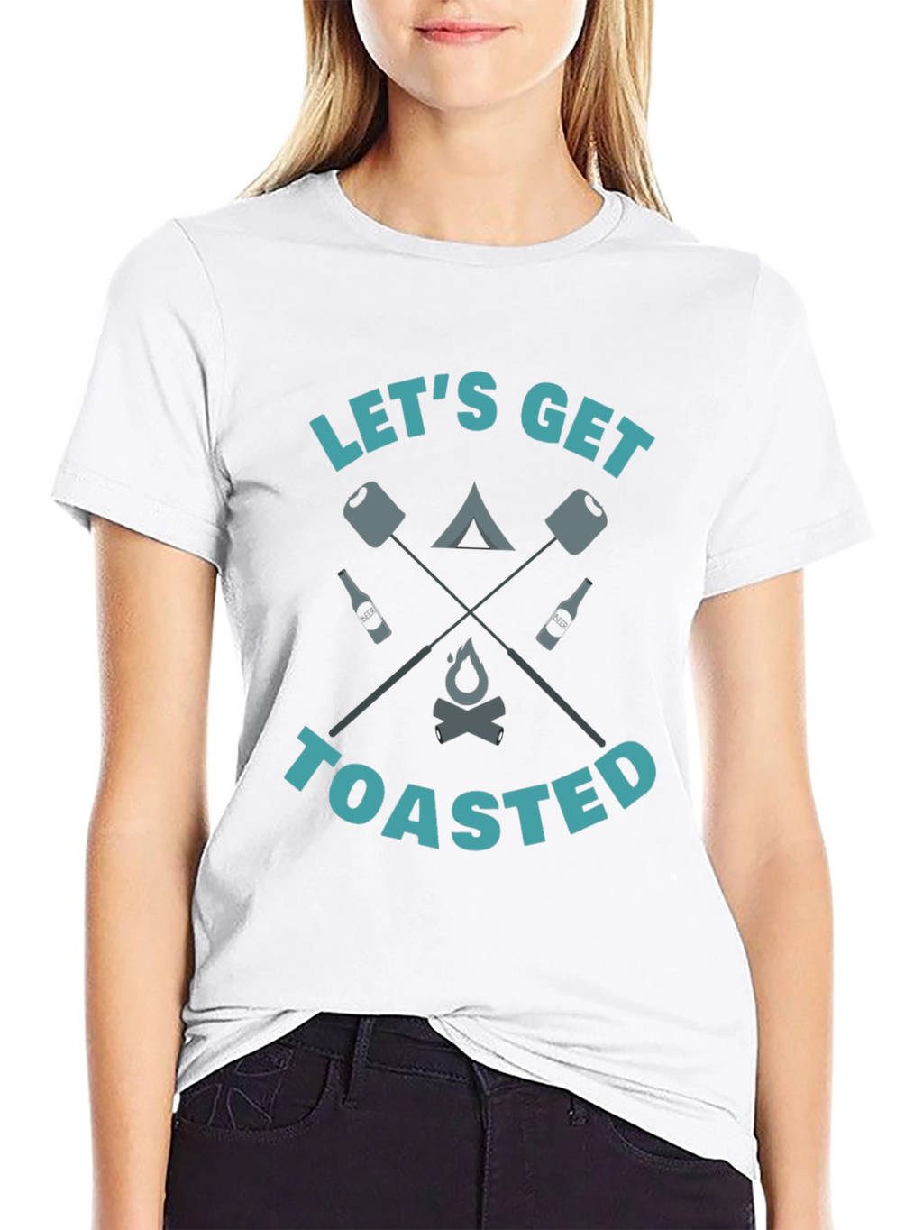 Lets Get Toasted Camping Graphic Tee