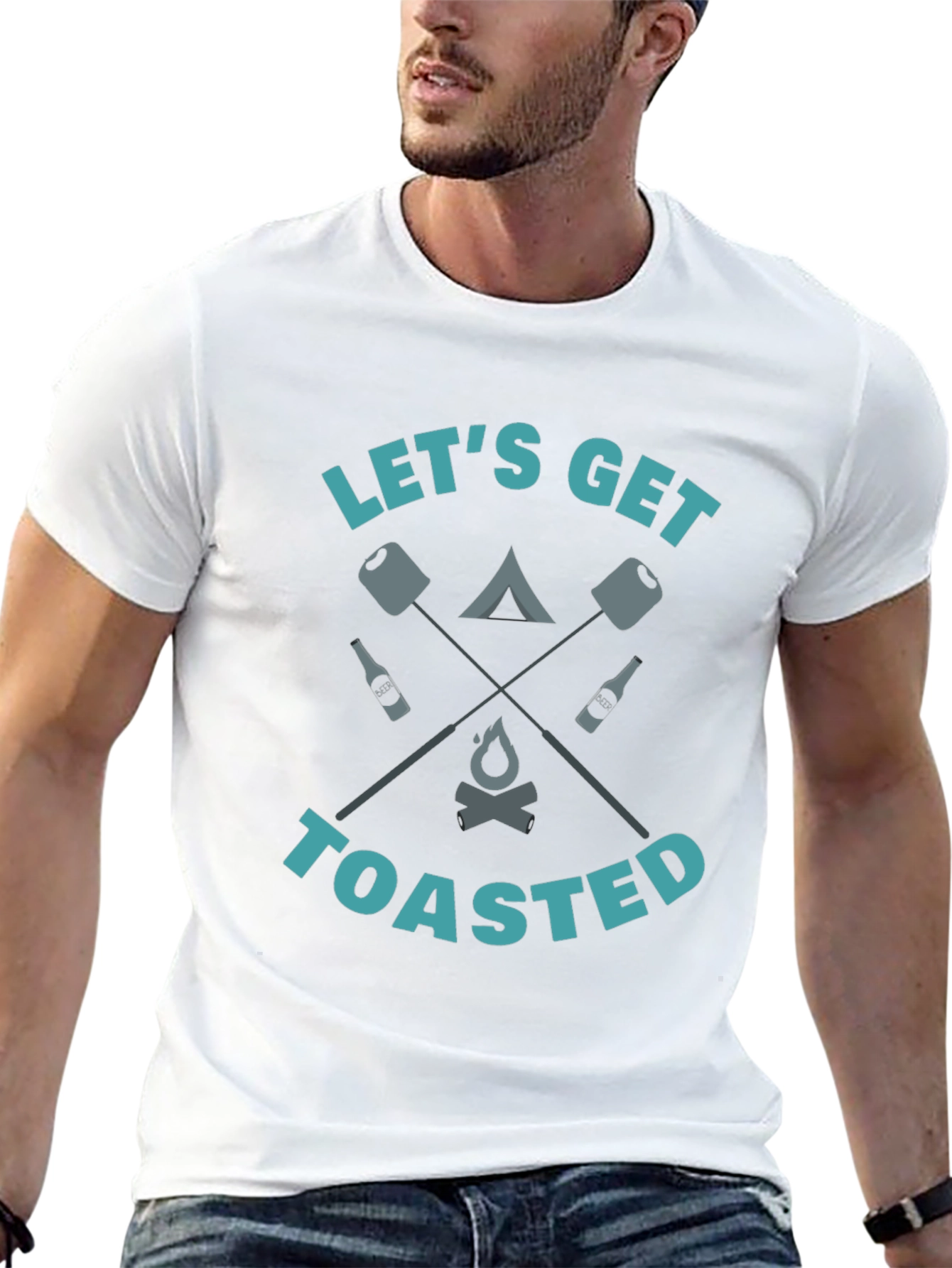 Lets Get Toasted Camping Graphic Tee