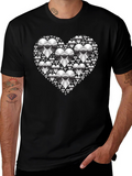 Heart of Hearts Graphic Tee - Silver Design
