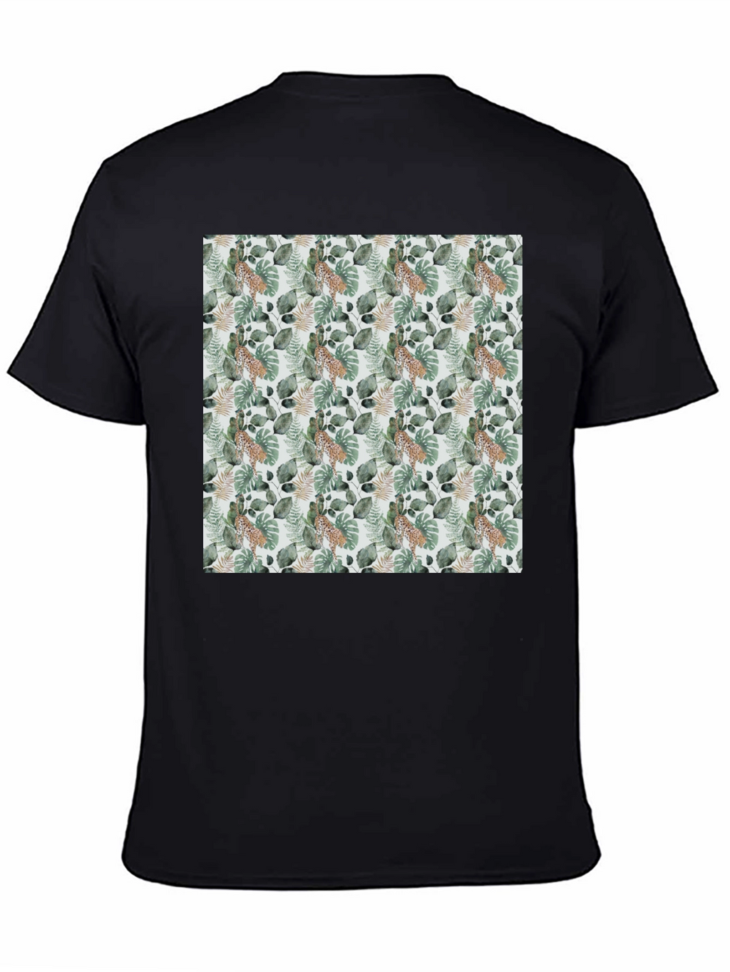 Tropical Leaves & Leopard Print Tee