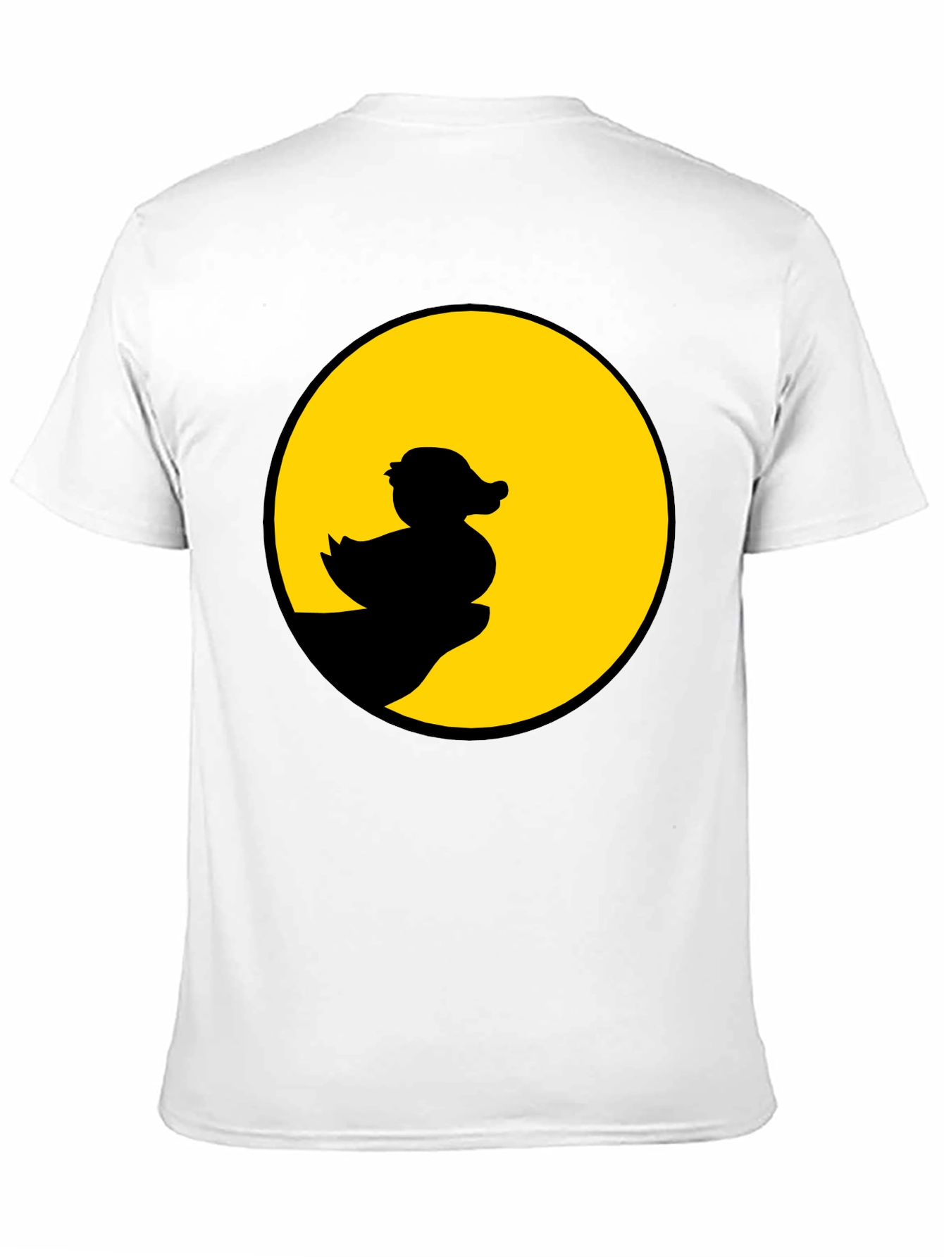 Duck Silhouette Graphic Tee - Black Cotton Casual Shirt