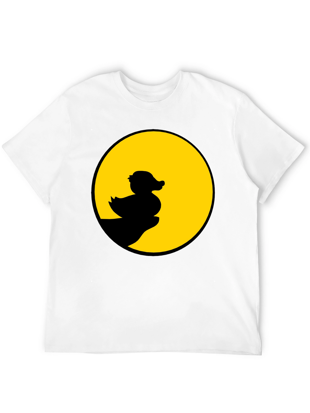 Duck Silhouette Graphic Tee - Black Cotton Casual Shirt