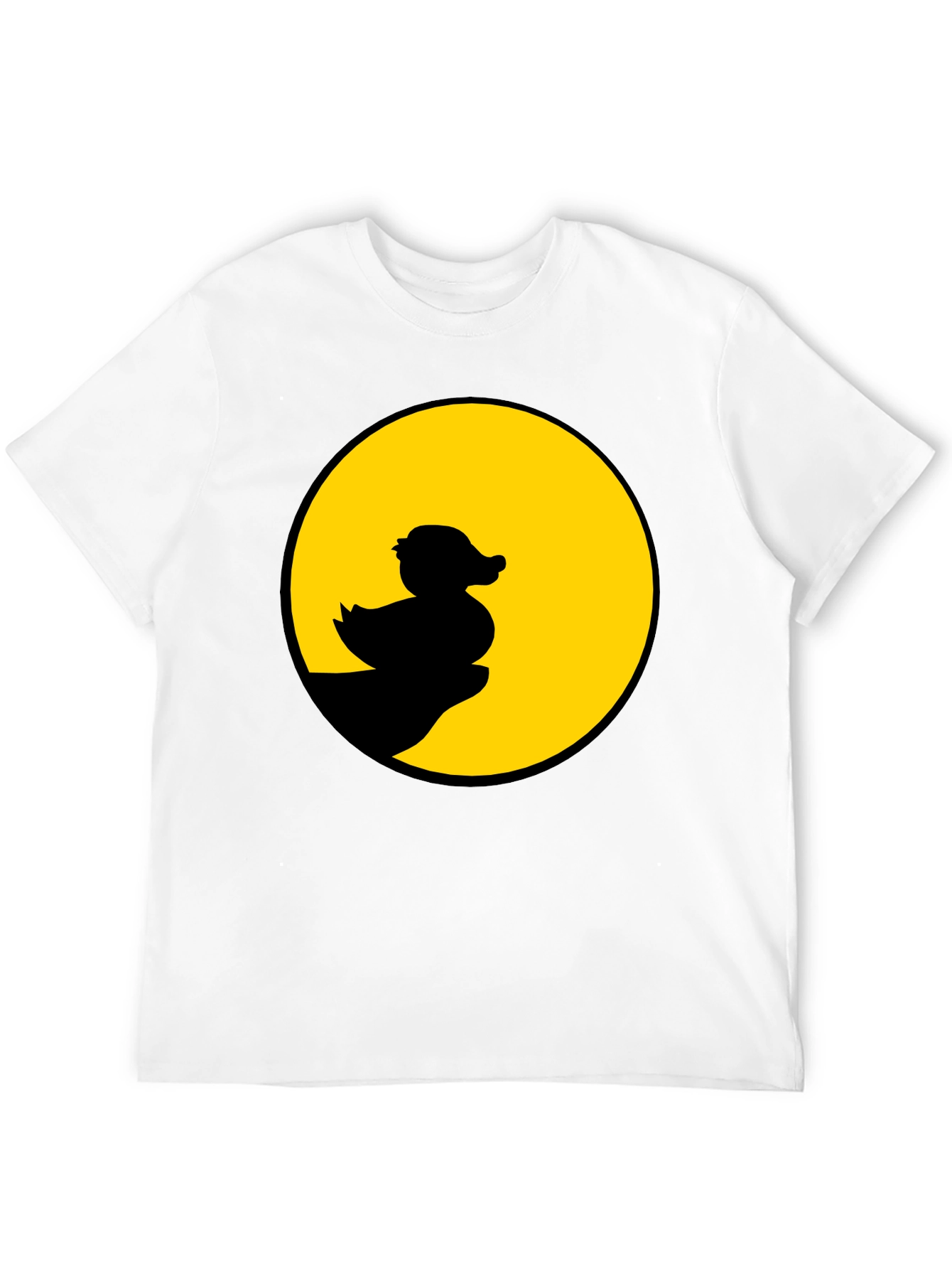 Duck Silhouette Graphic Tee - Black Cotton Casual Shirt