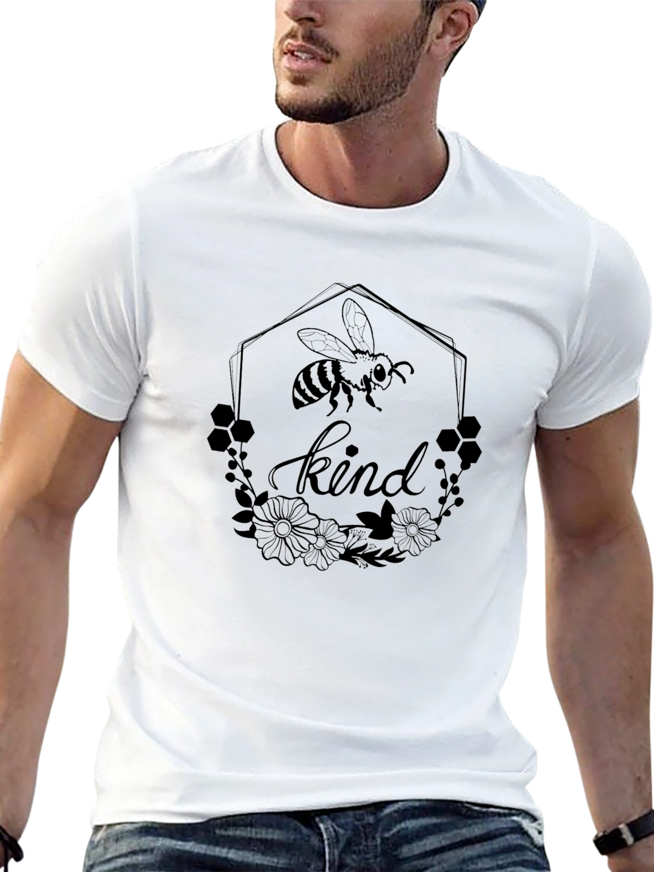 Bee Kind Graphic Tee - Unisex Black T-Shirt