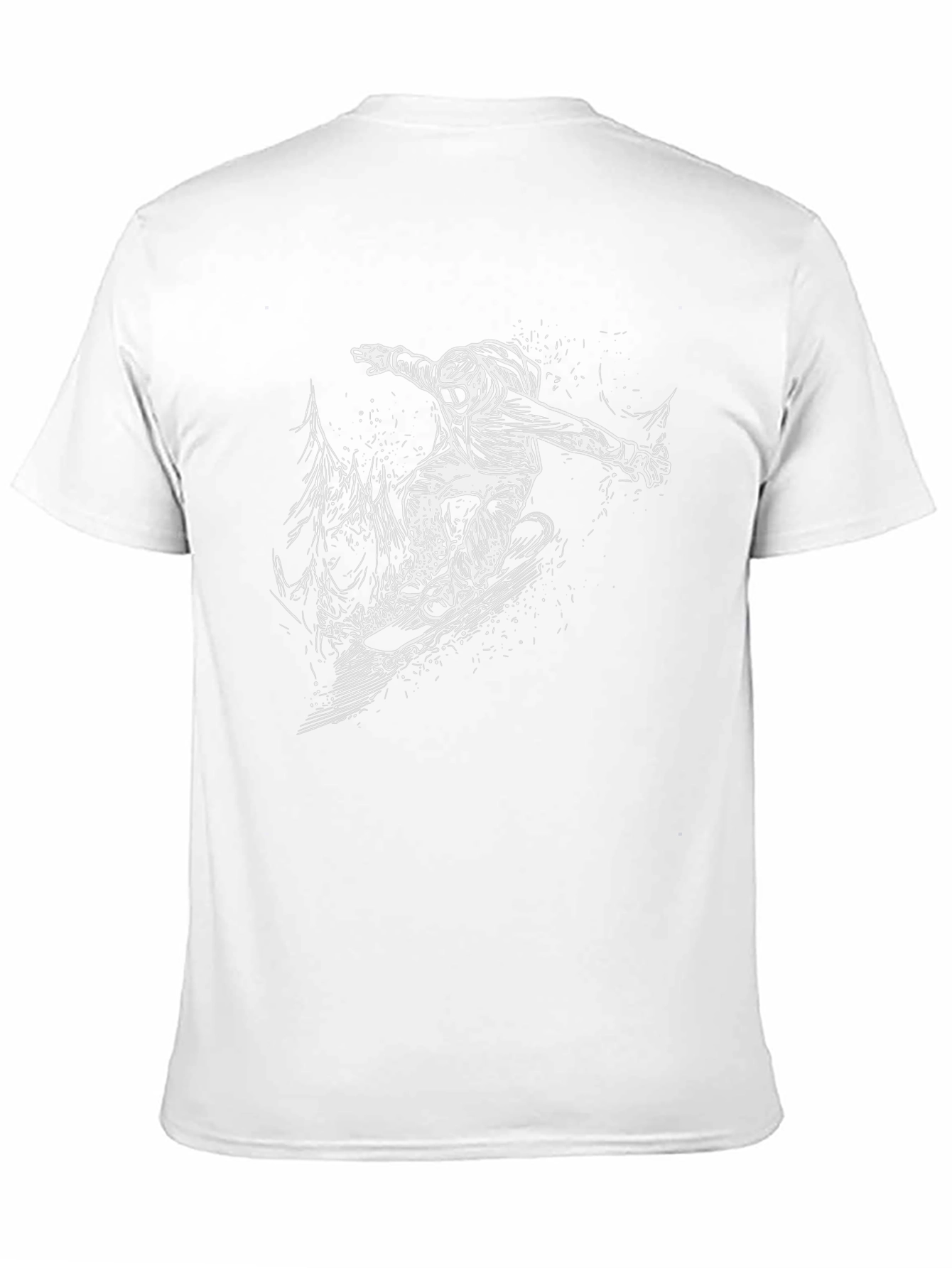 Snowboarder Graphic Tee - Black Cotton T-Shirt