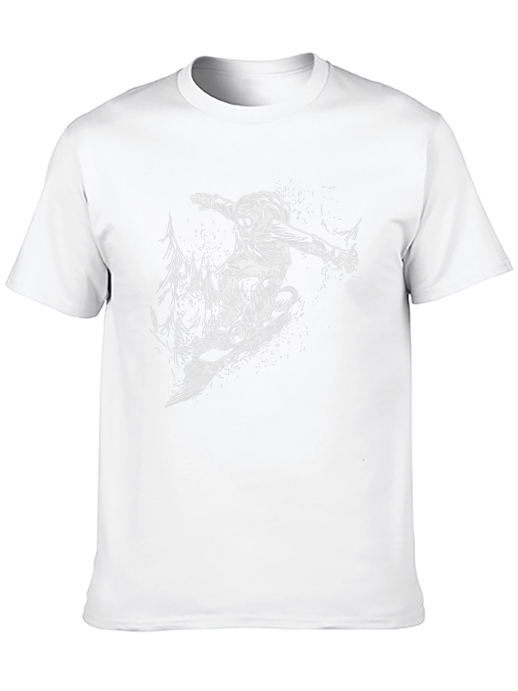 Snowboarder Graphic Tee - Black Cotton T-Shirt