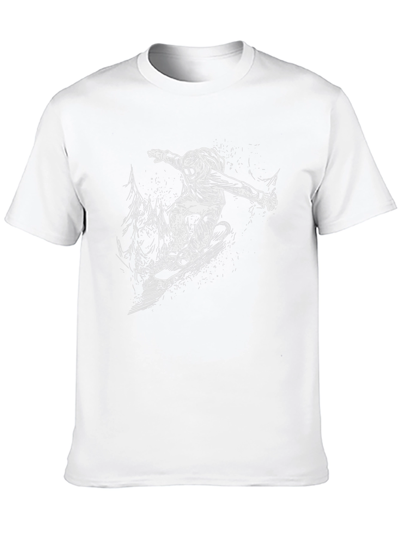 Snowboarder Graphic Tee - Black Cotton T-Shirt