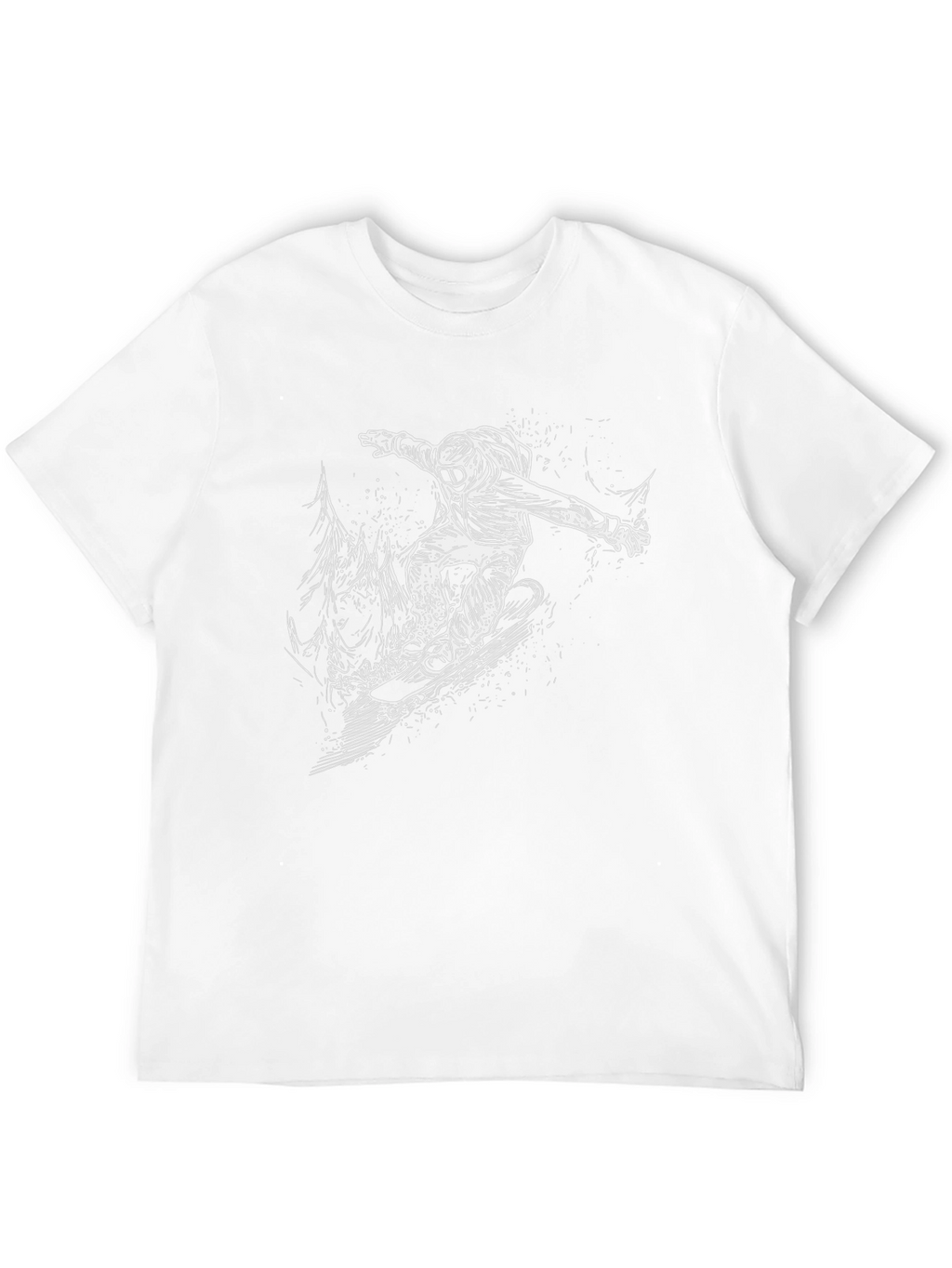 Snowboarder Graphic Tee - Black Cotton T-Shirt