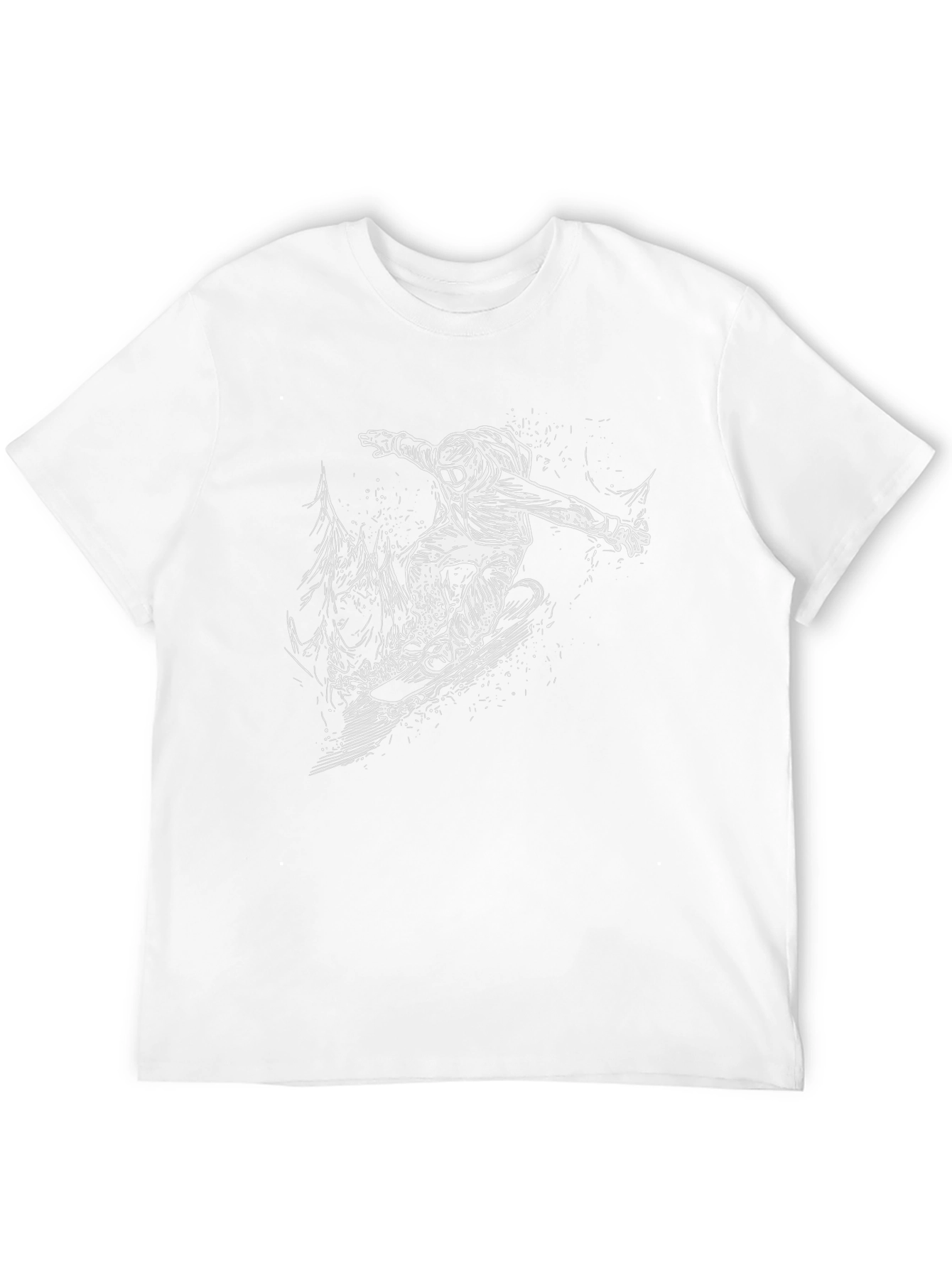 Snowboarder Graphic Tee - Black Cotton T-Shirt