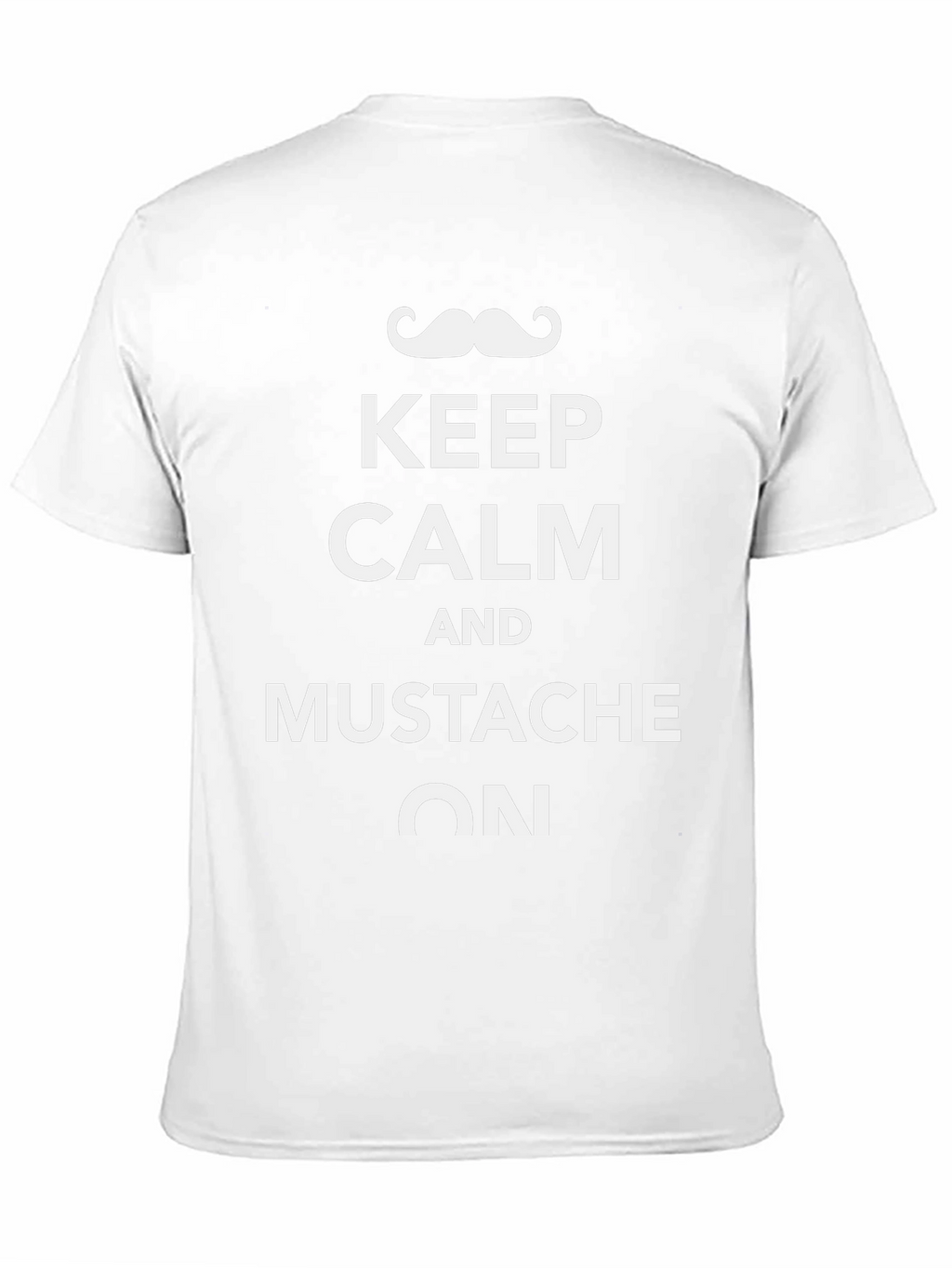 Keep Calm Mustache On Black T-Shirt