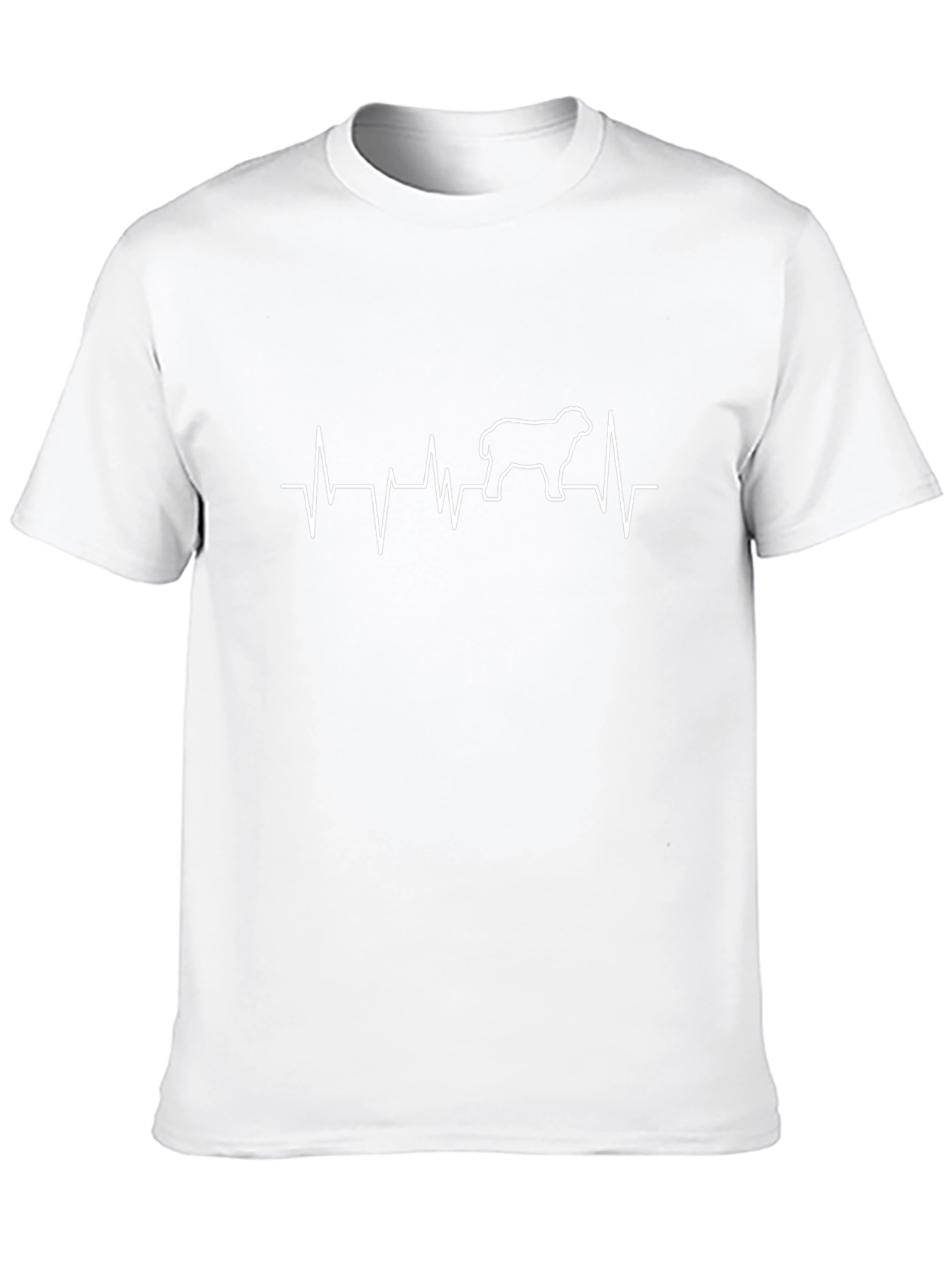 Sheep Heartbeat Graphic Tee - Black Cotton Shirt