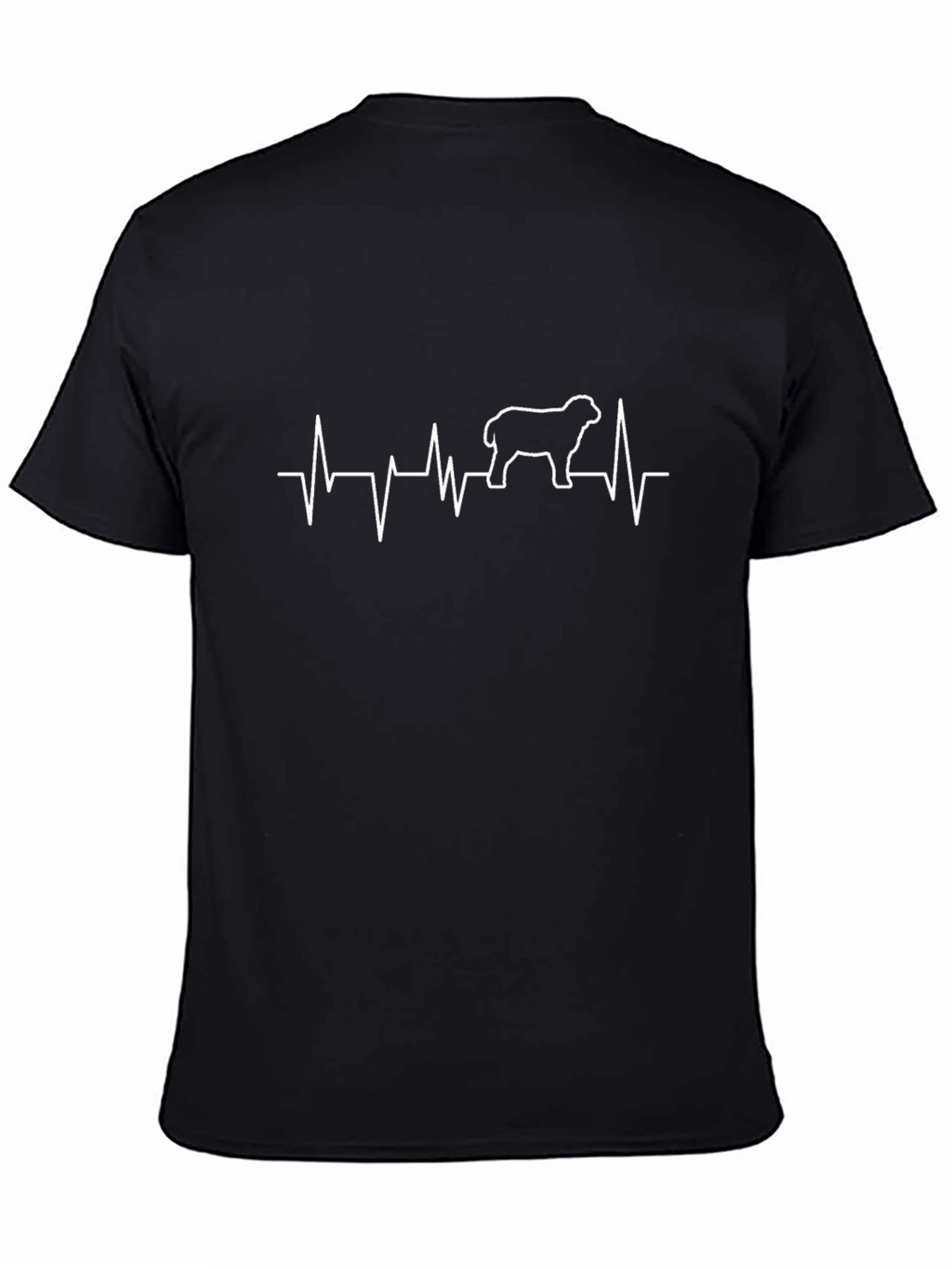 Sheep Heartbeat Graphic Tee - Black Cotton Shirt
