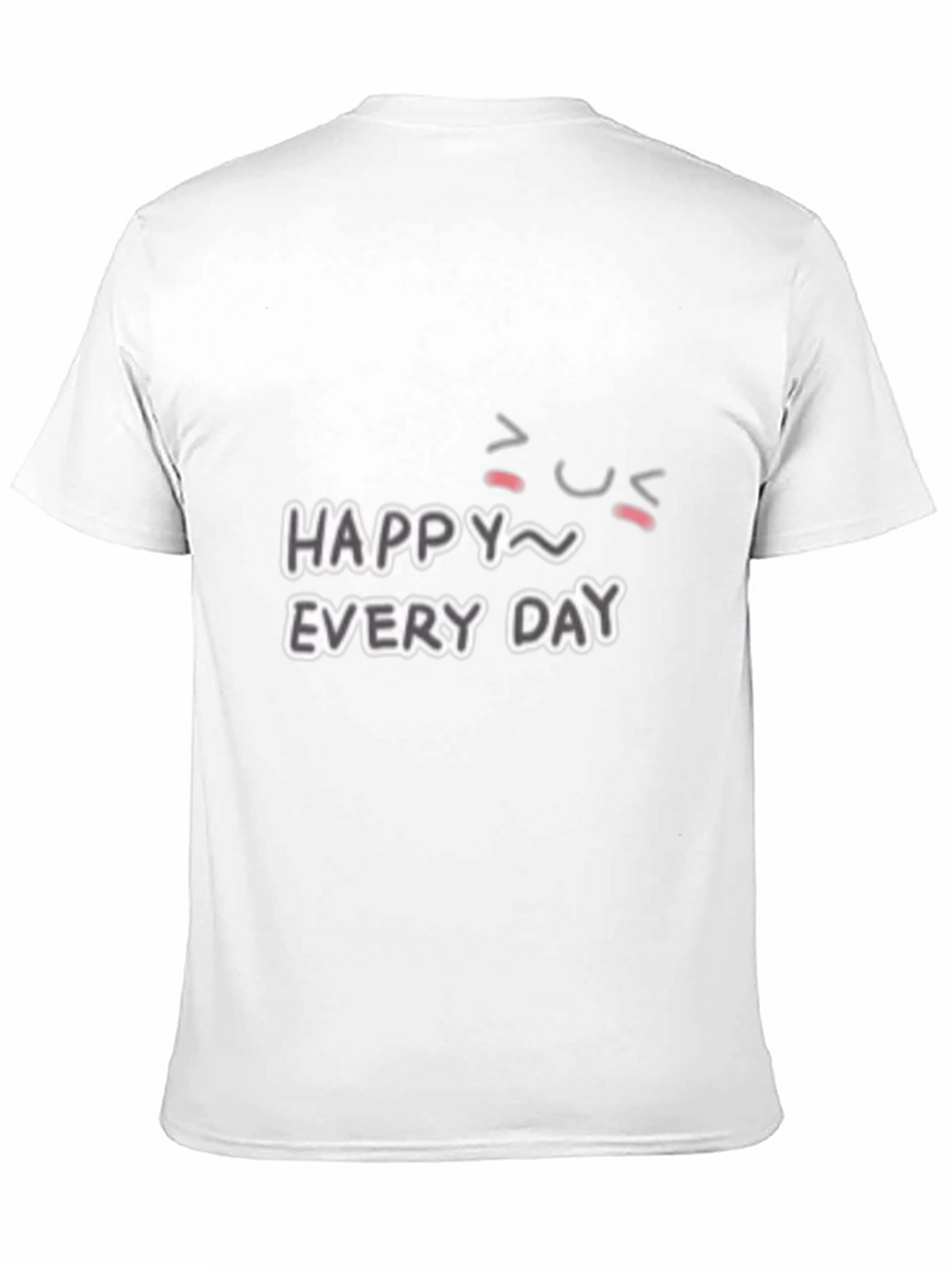 Happy Every Day Graphic Tee - Black Cotton Blend