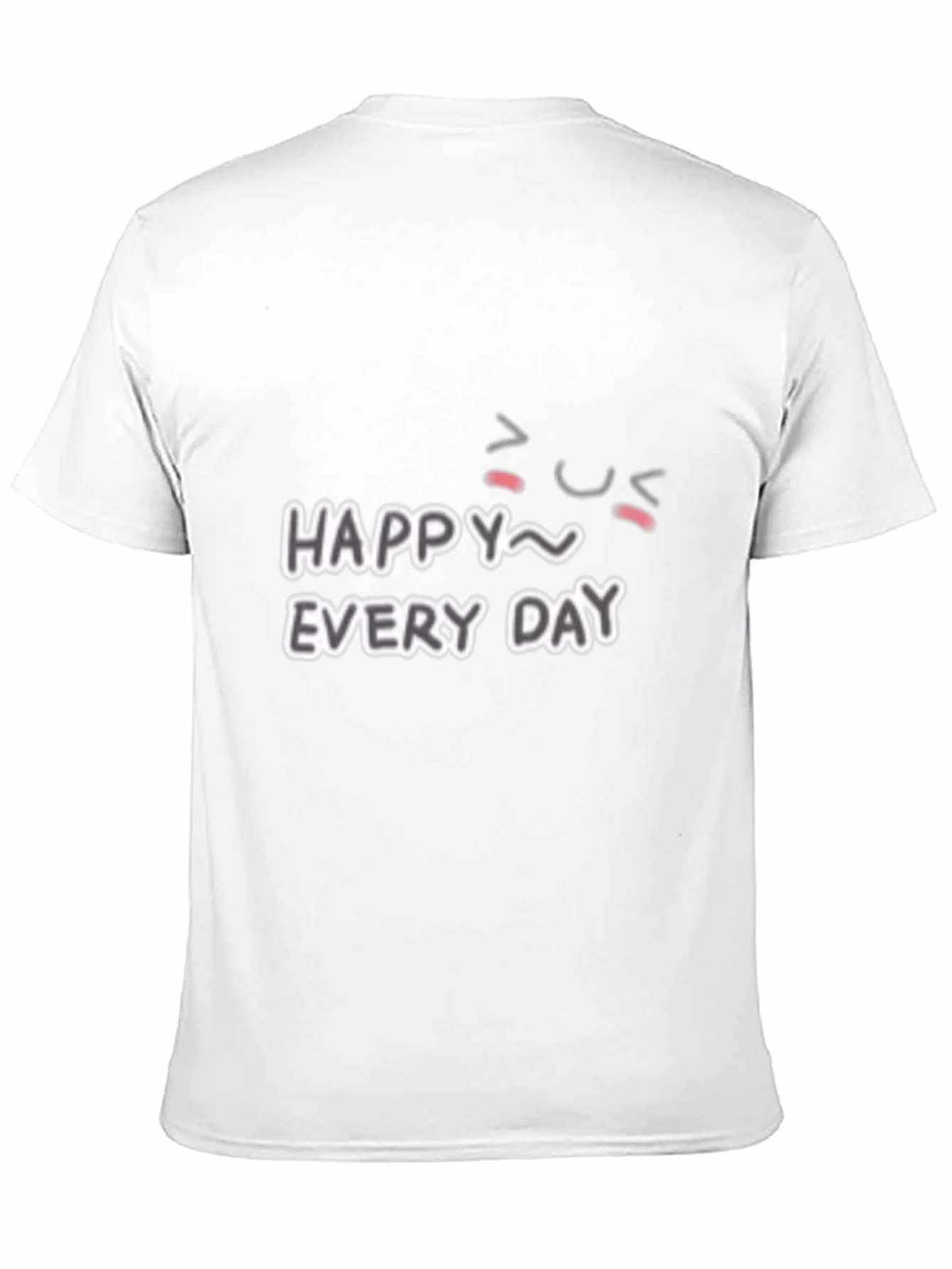 Happy Every Day Graphic Tee - Black Cotton Blend