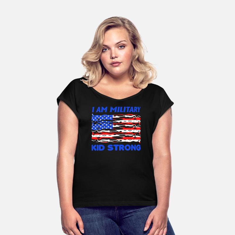 Military Kid proud and strong American Soldiers